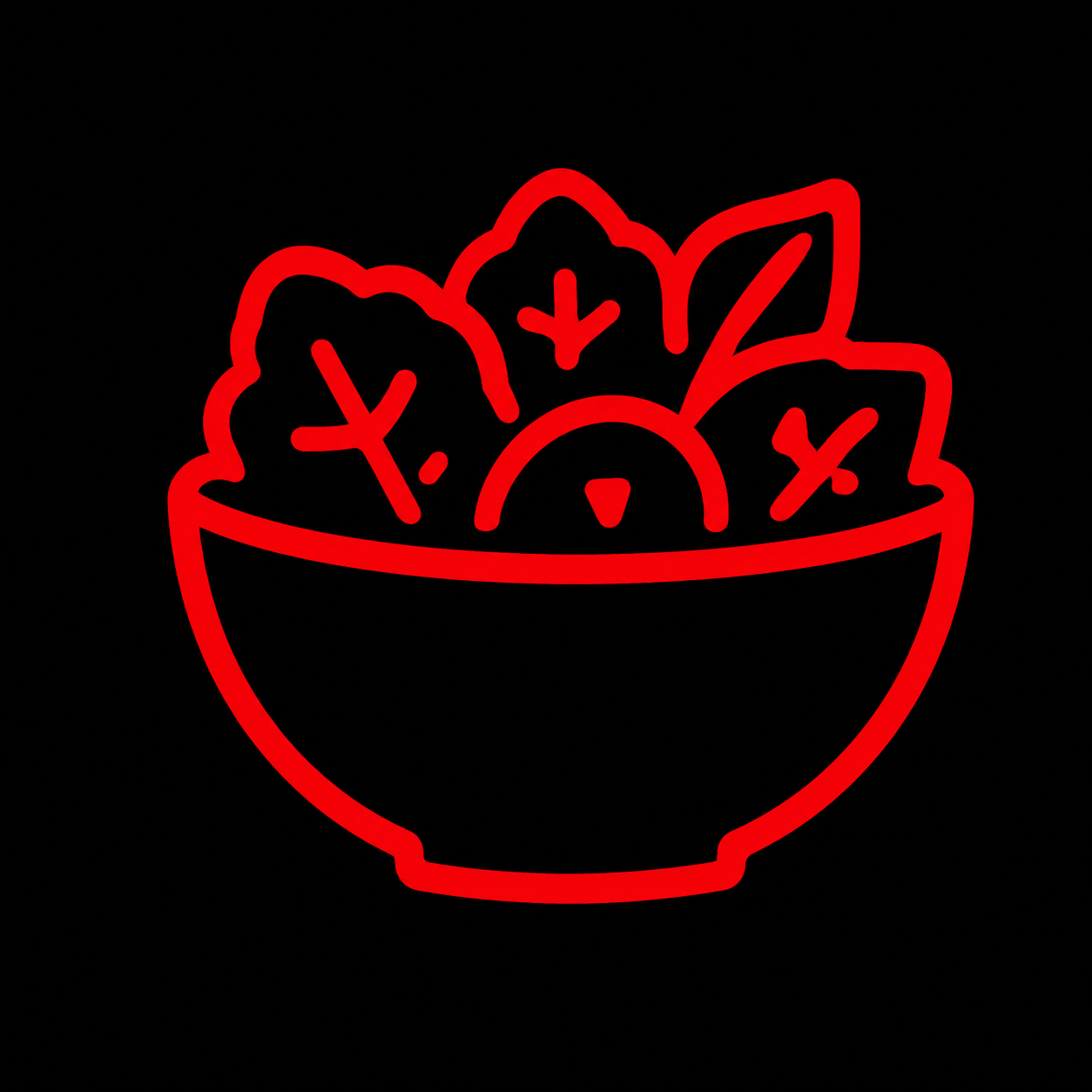 Nutrition Coaching Icon Healthy salad bowl icon representing personalized nutrition coaching and sustainable eating habits.