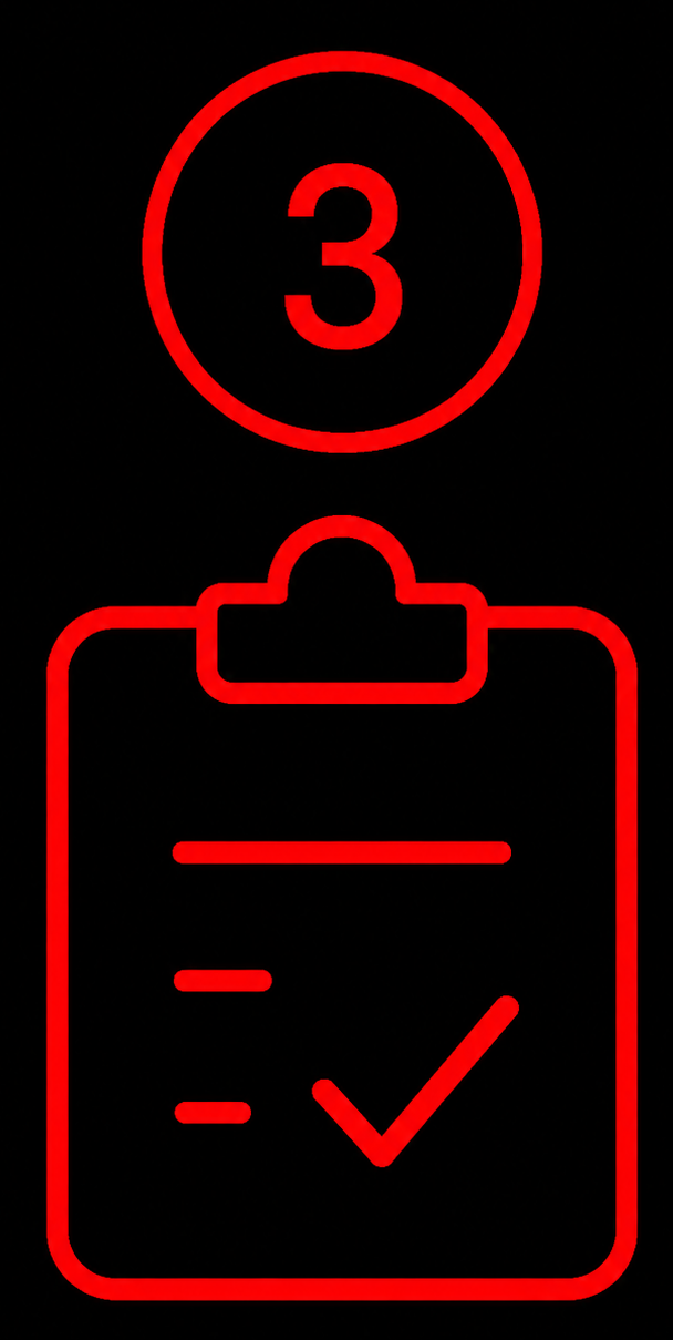 Step 3 Personalized Fitness Plan Step 3 personalized fitness plan icon with clipboard checklist