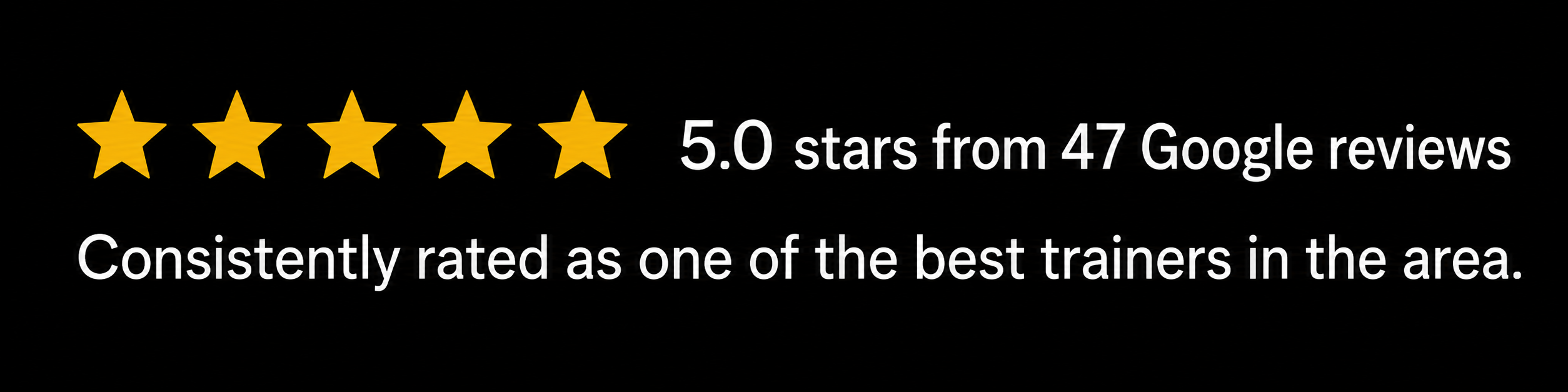 Five-star rating for Mario Ortiz Personal Training based on 47 Google reviews.
