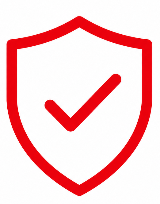 Shield icon representing a clean, safe, and beginner-friendly personal training environment.