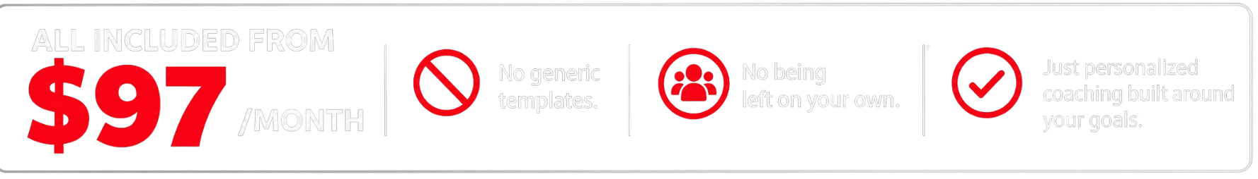 Online personal training from $97 per month with personalized coaching and no generic templates